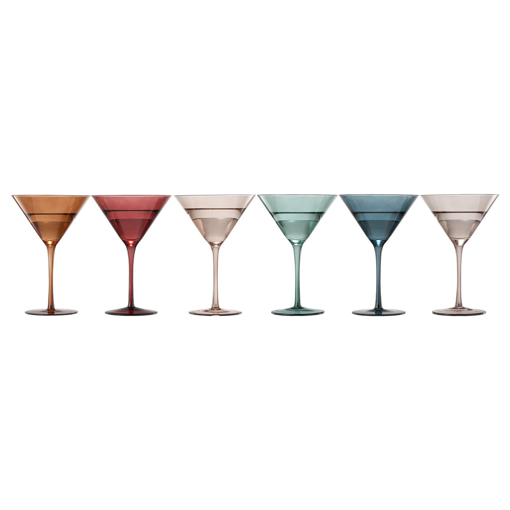 Tonal Martini Glasses, Set of 6, detail view