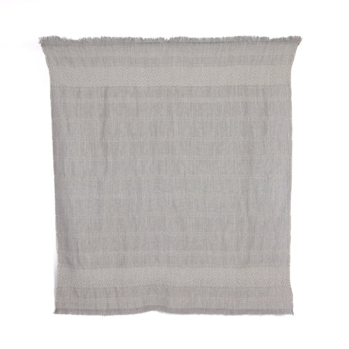 Allira Alpaca Throw, Gray and Ivory, alternate view