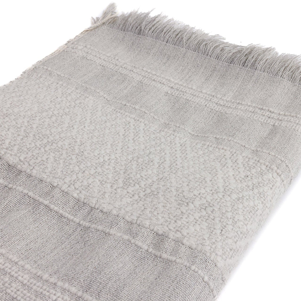 Allira Alpaca Throw, Gray and Ivory, another angle
