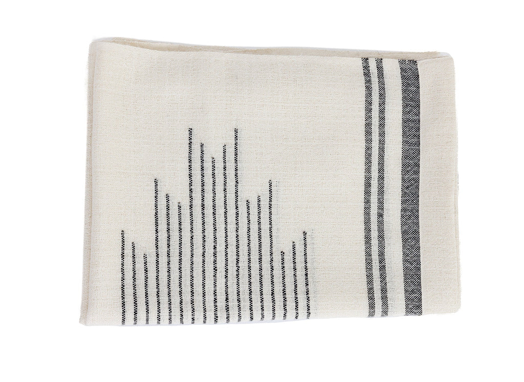Miska Superfine Alpaca Throw, Ink and Ivory Horizon, another angle