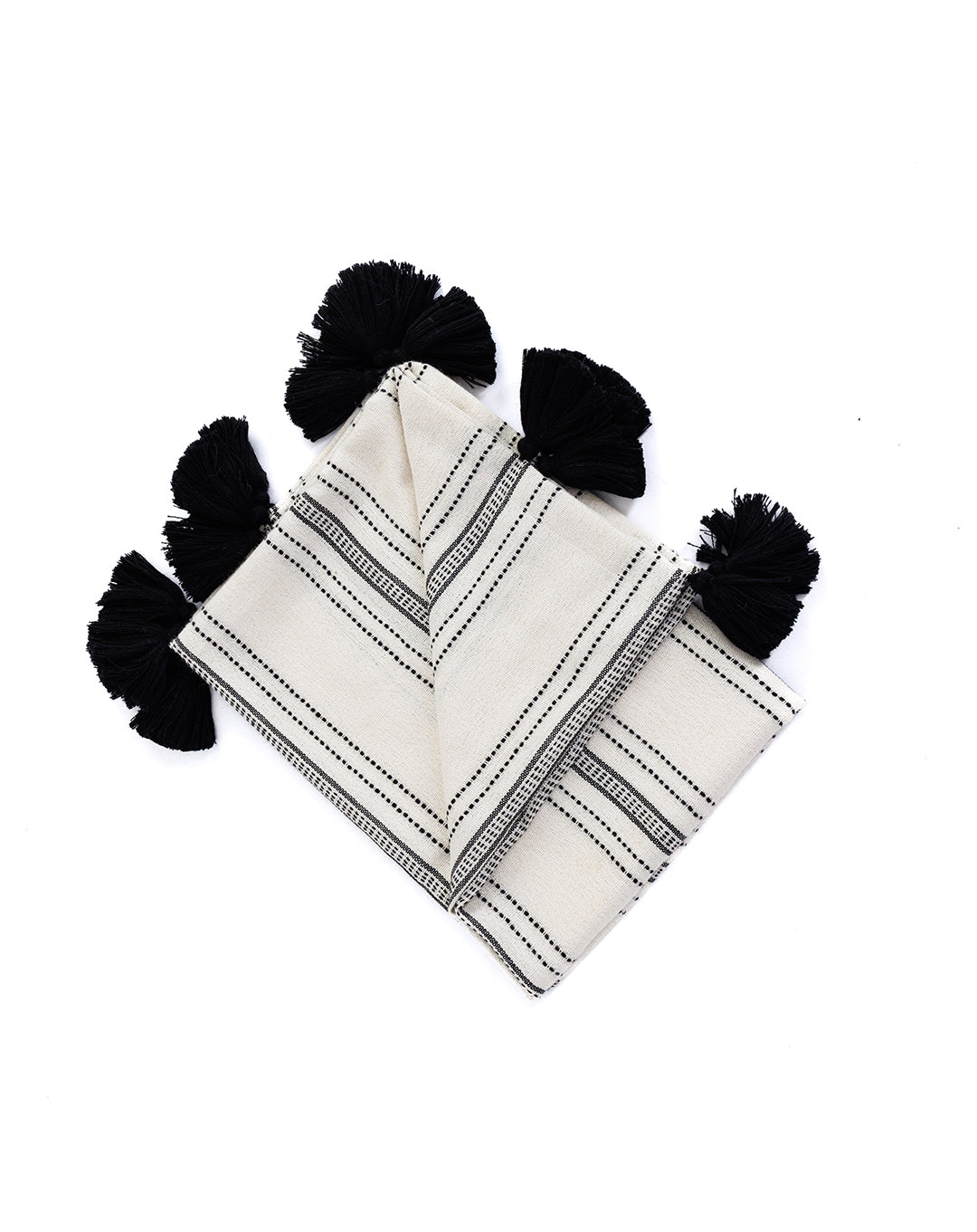 Miska Superfine Alpaca Throw, Ink and Ivory Pinstripe, another angle