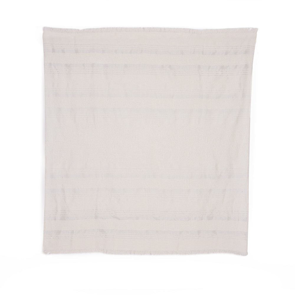 Allira Alpaca Throw, Silver and Ivory Moon Mist, alternate view