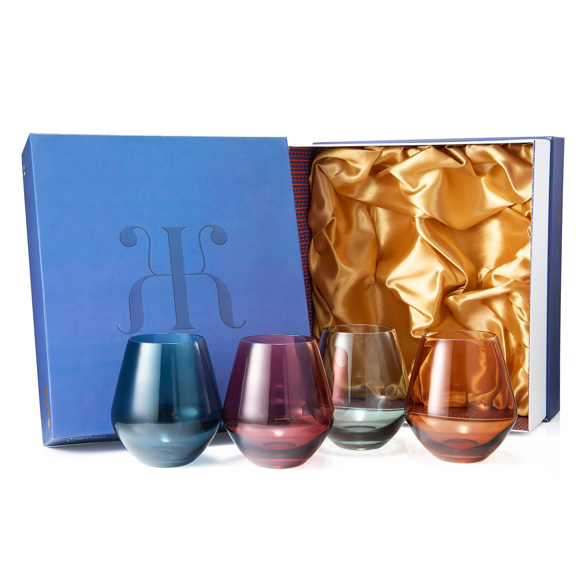 Tonal Stemless Wine Glasses, Set of 4, alternate view