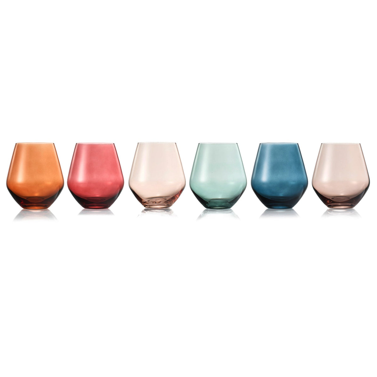 Tonal Stemless Wine Glasses, Set of 6, detail view