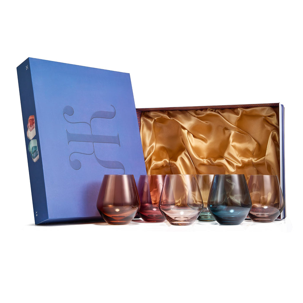 Tonal Stemless Wine Glasses, Set of 6, alternate view
