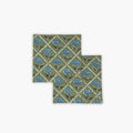 Noor Table Napkins, Olive and Blue, Set of 2