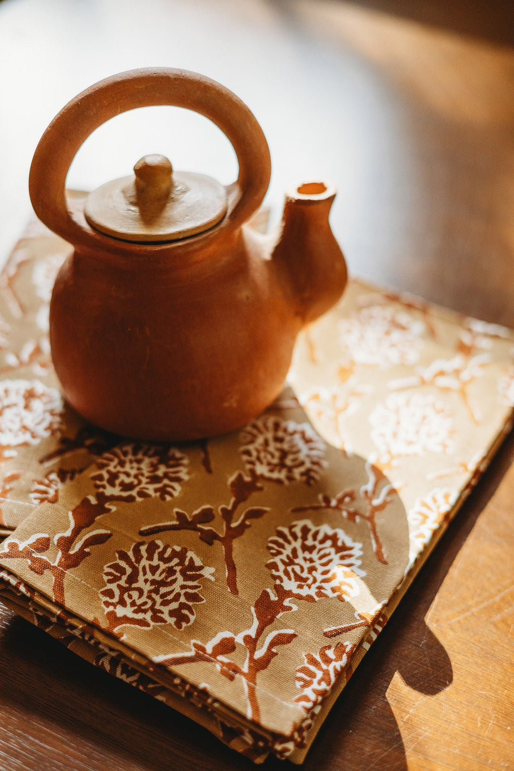 Nikhar Table Napkins, Chai Brown, Set of 2, alternate view