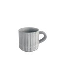 Hand-Carved Matte White Ceramic Mug