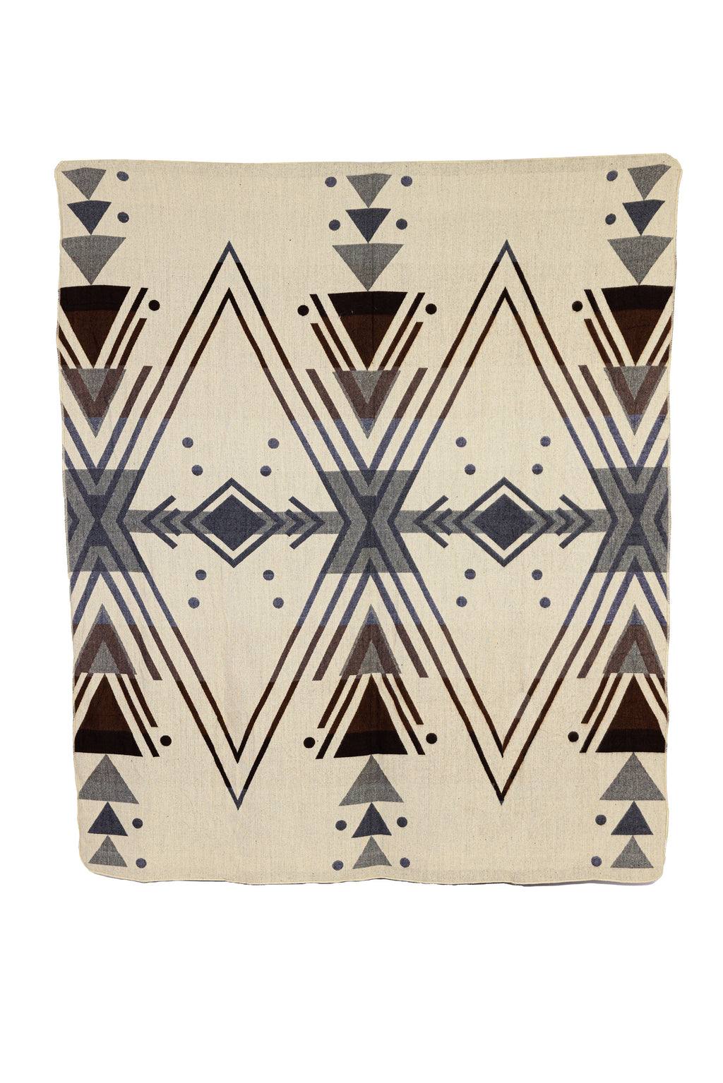 Yachana Reversible Alpaca Throw, Gray Brown Chevron, detail view