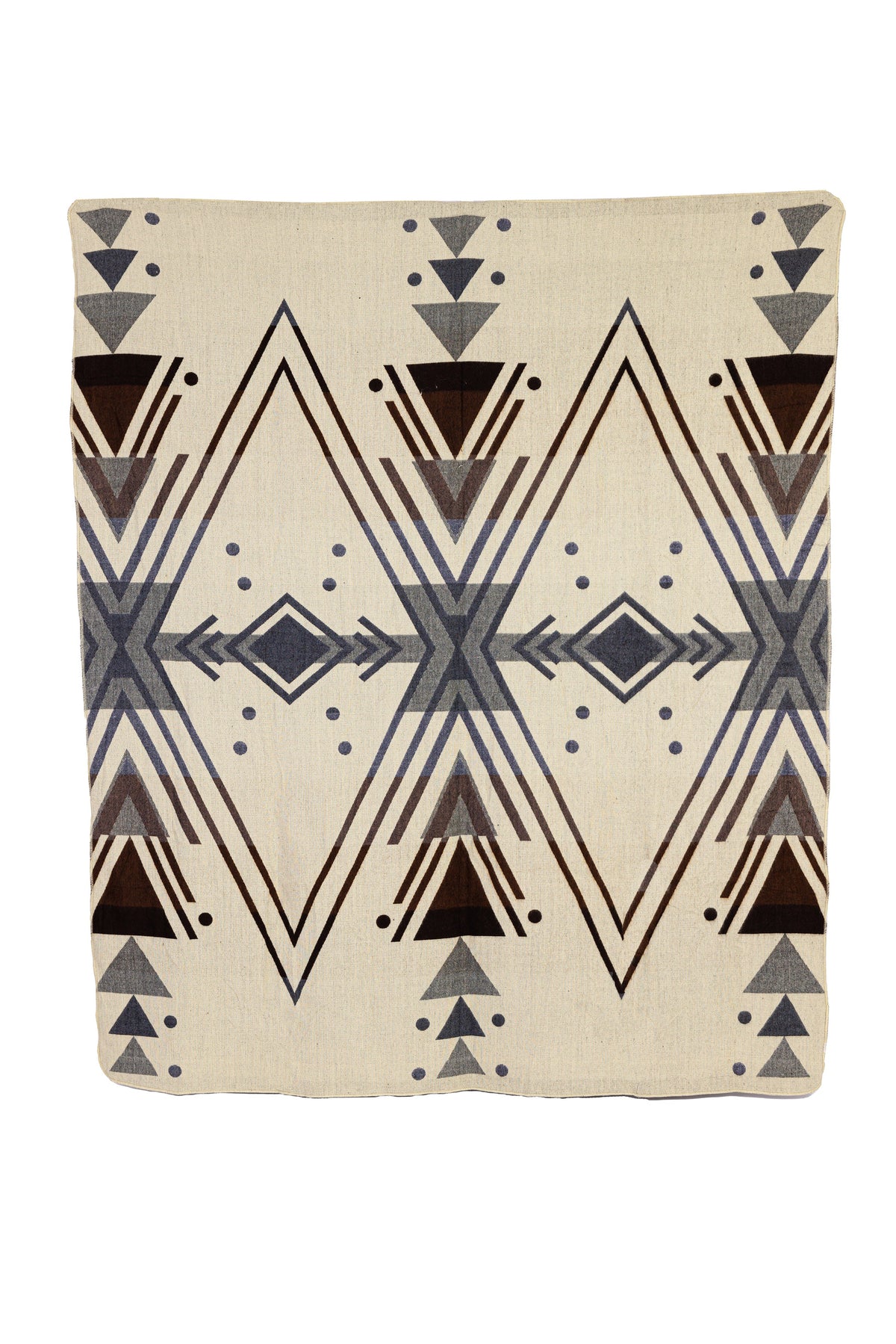 Yachana Reversible Alpaca Throw, Gray Brown Chevron, detail view
