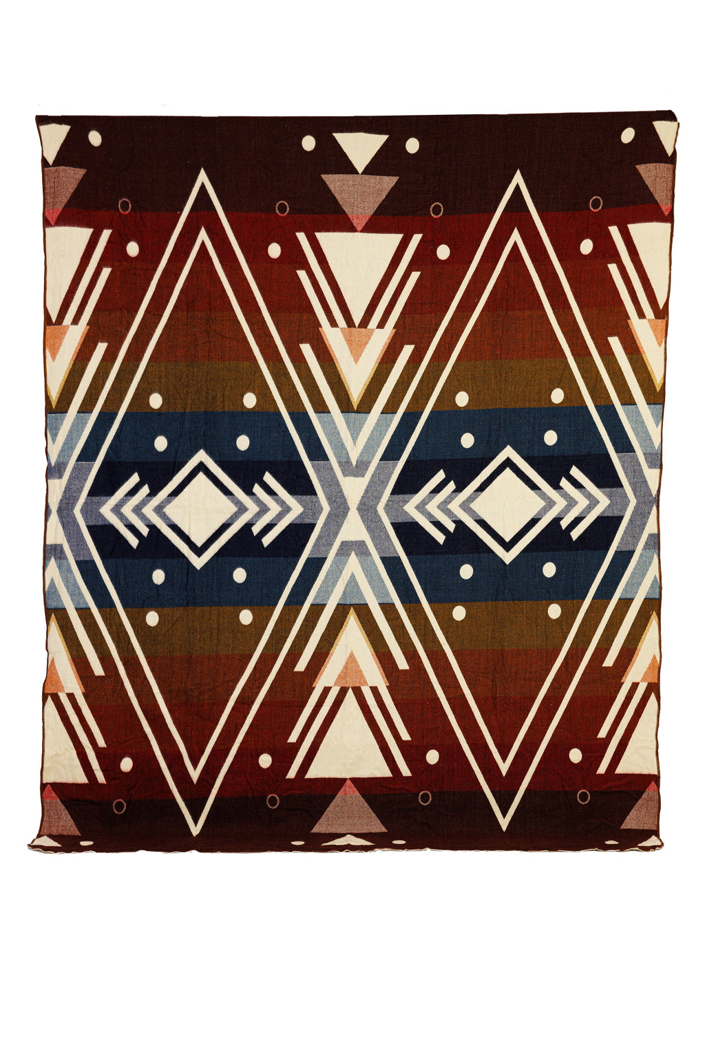 Yachana Reversible Alpaca Throw, Red Blue Chevron, alternate view