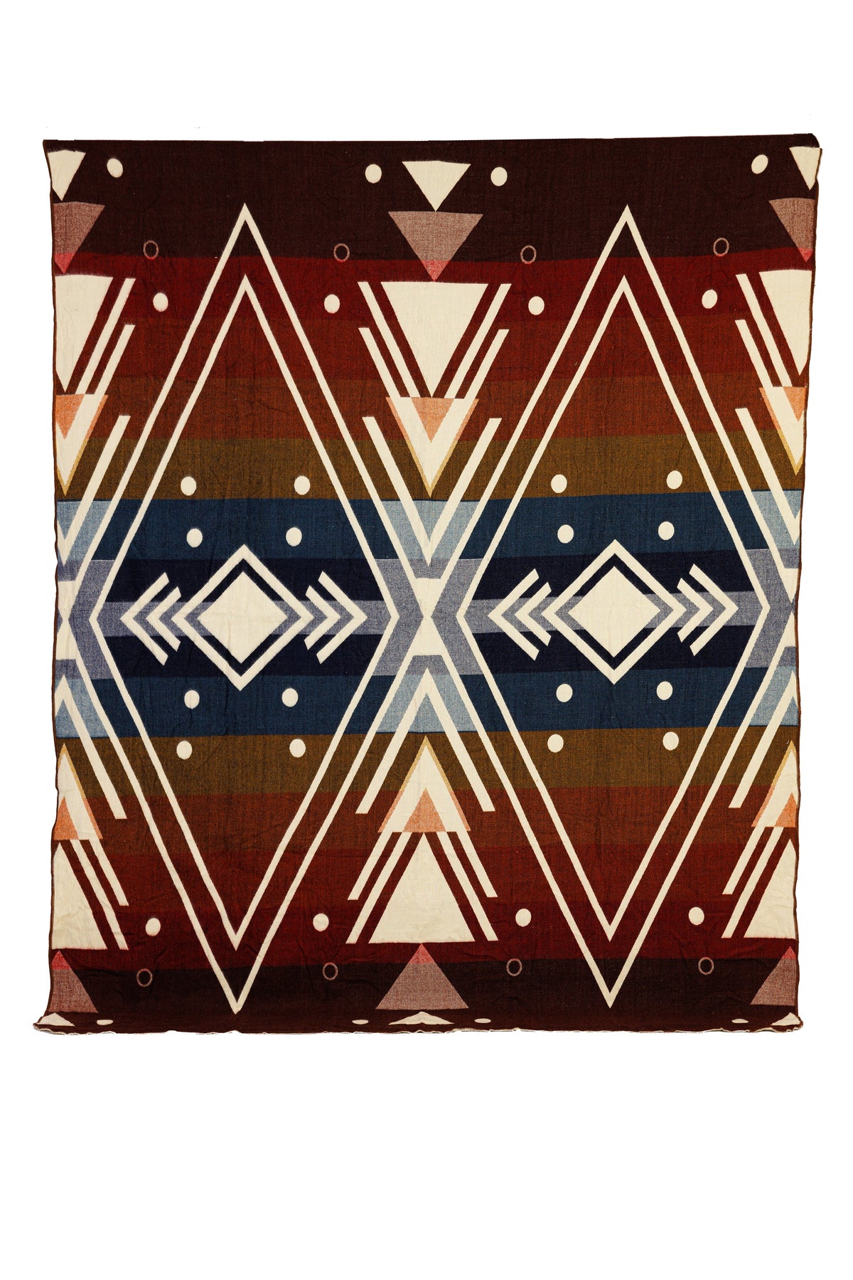 Yachana Reversible Alpaca Throw, Red Blue Chevron, alternate view