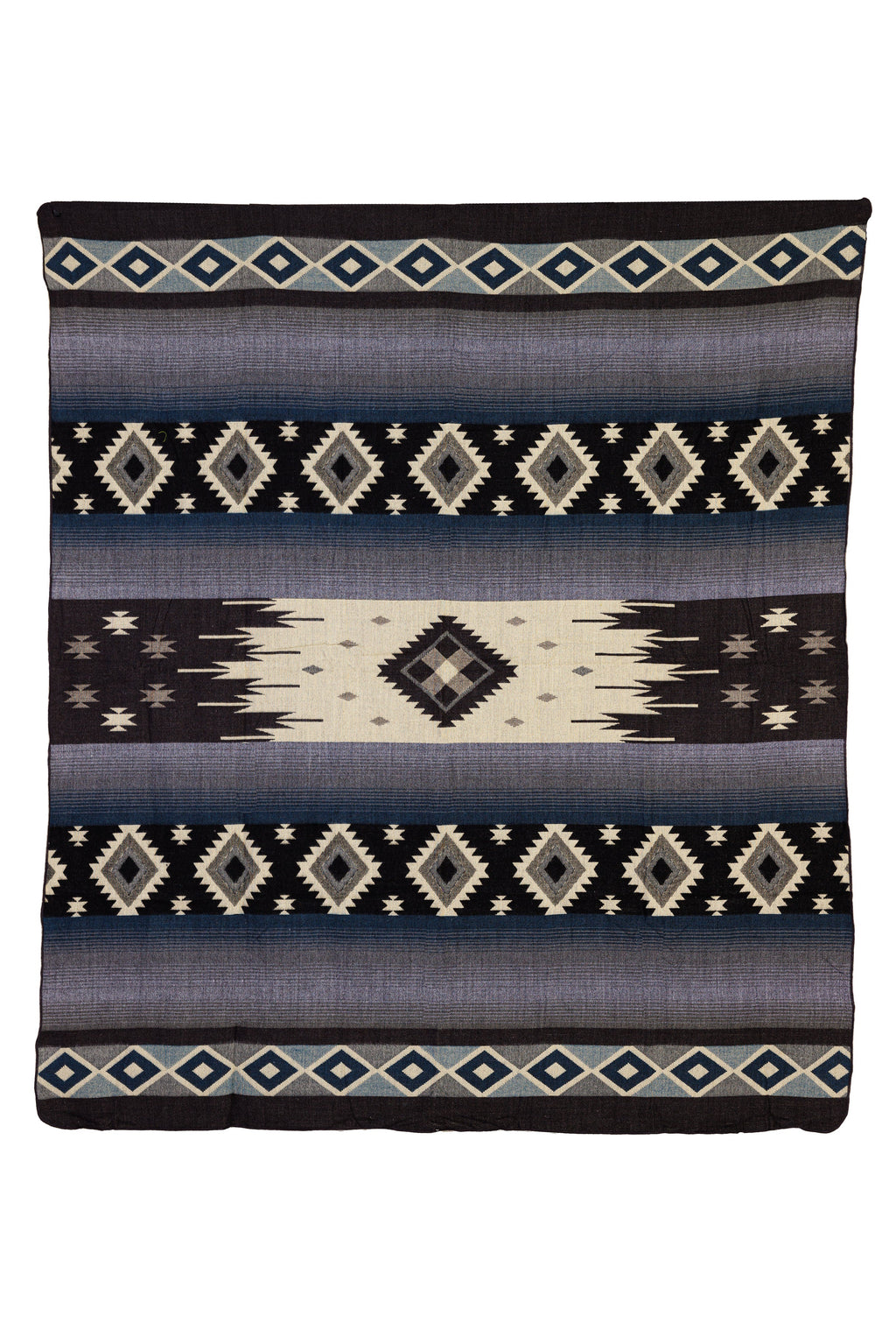 Yachana Reversible Alpaca Throw, Dark Blue Diamond, detail view