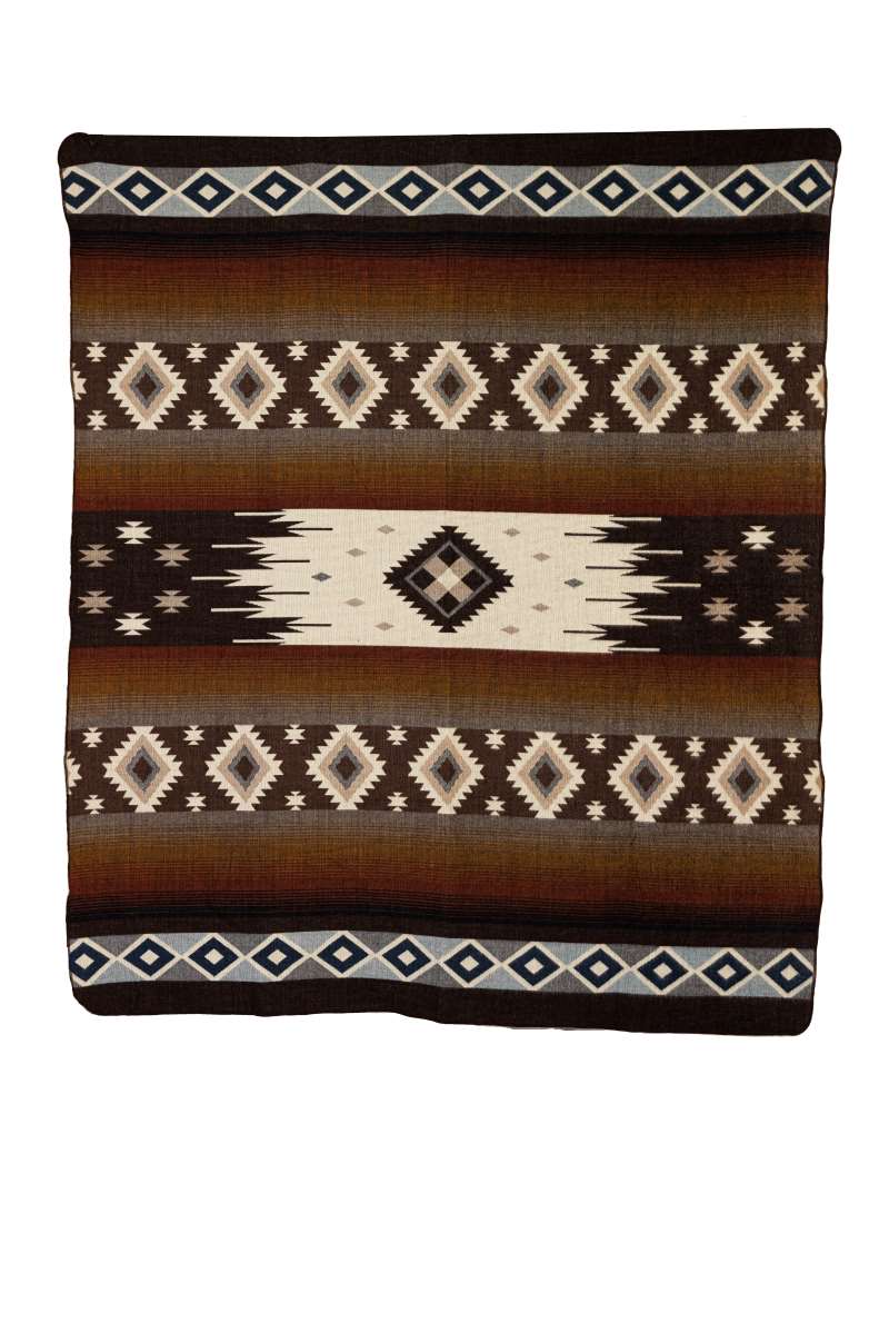 Yachana Reversible Alpaca Throw, Sunset Diamond, detail view