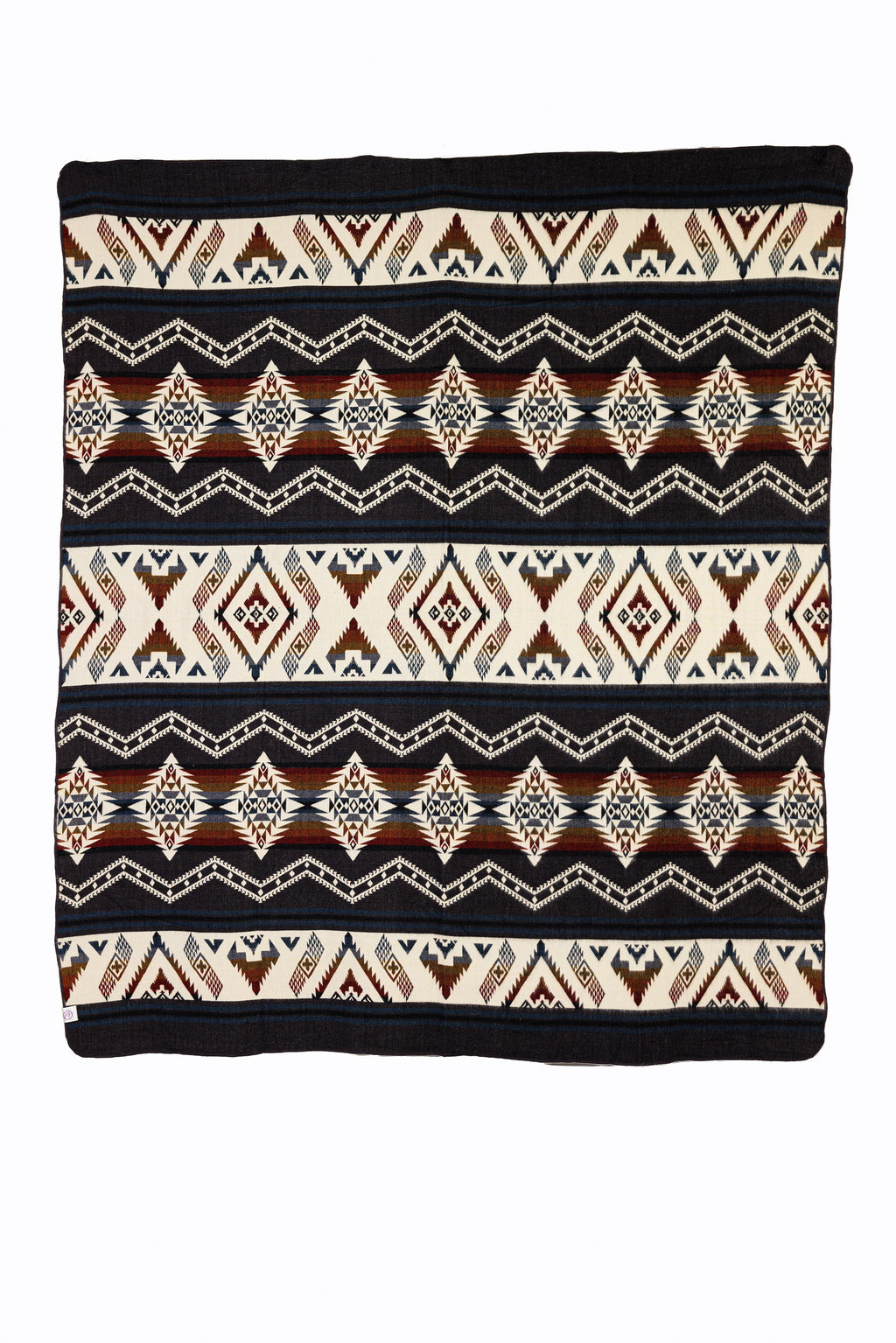 Yachana Reversible Alpaca Throw, Brown Red Wave, detail view