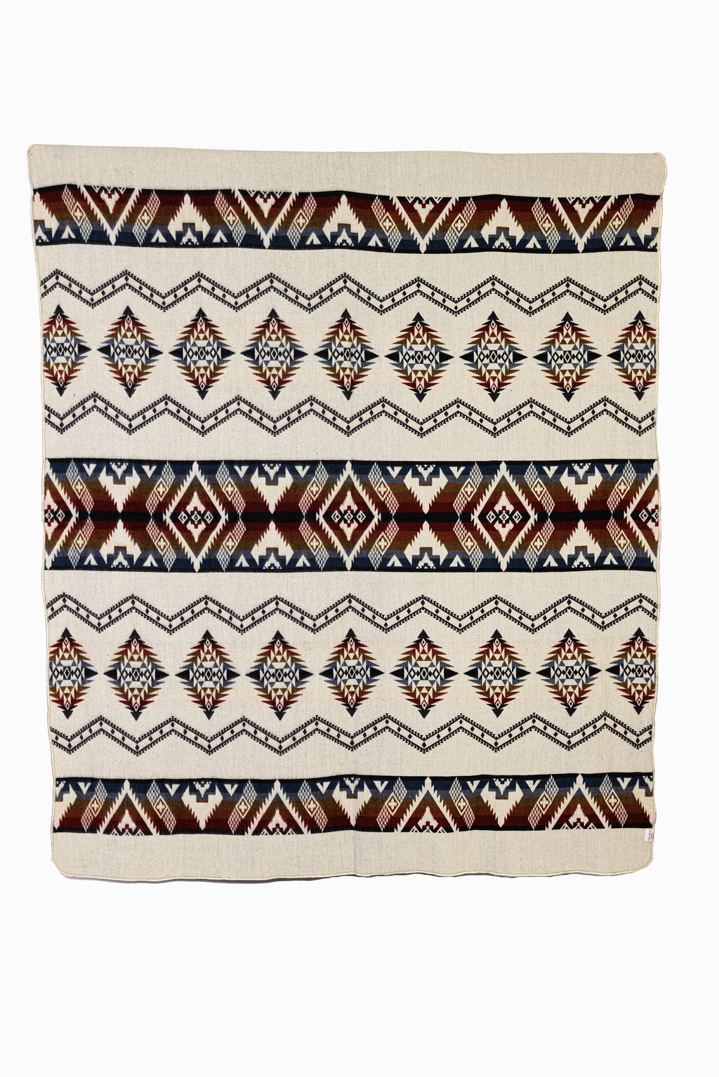 Yachana Reversible Alpaca Throw, Brown Red Wave, another angle