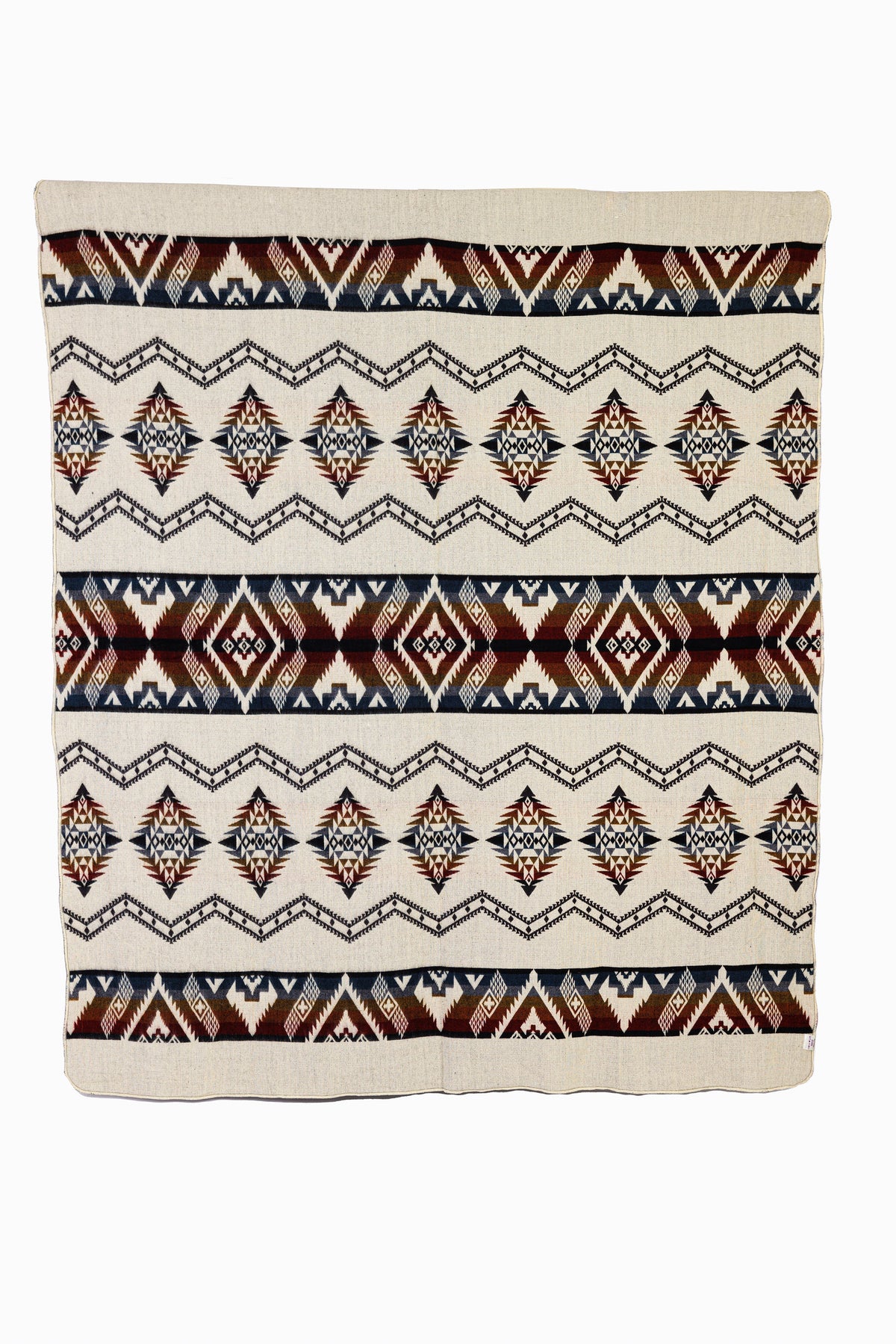 Yachana Reversible Alpaca Throw, Brown Red Wave, another angle