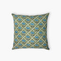 Noor Throw Pillow Cover, Olive and Blue