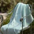 Kani Reversible Alpaca Throw, Fern Green and White