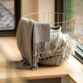 Kulsi Alpaca and Pima Cotton Throw, Graphite