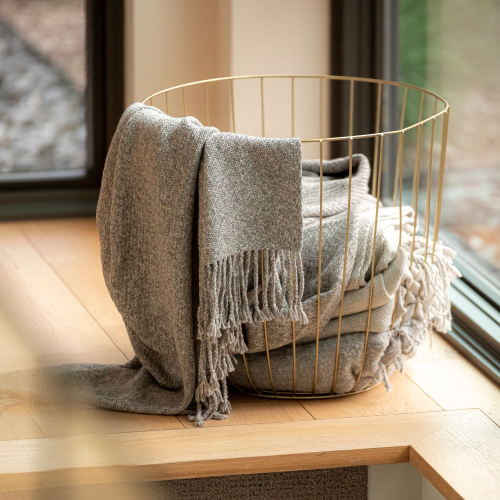 Kulsi Alpaca and Pima Cotton Throw, Graphite