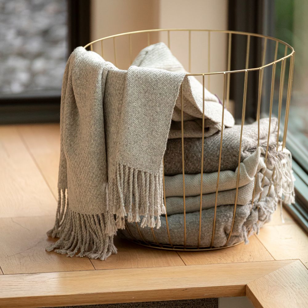 Kulsi Alpaca and Pima Cotton Throw, Silver