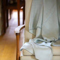 Kani Reversible Alpaca Throw, Gray and White