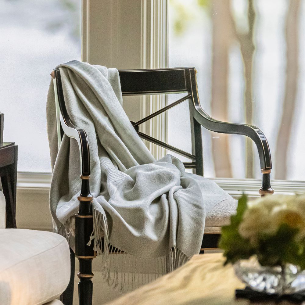 Wasi Baby Alpaca Throw, Undyed Graphite