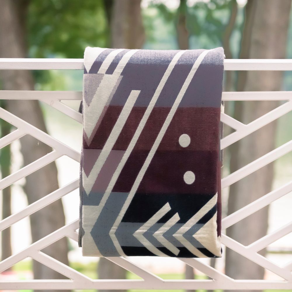 Yachana Reversible Alpaca Throw, Gray Brown Chevron