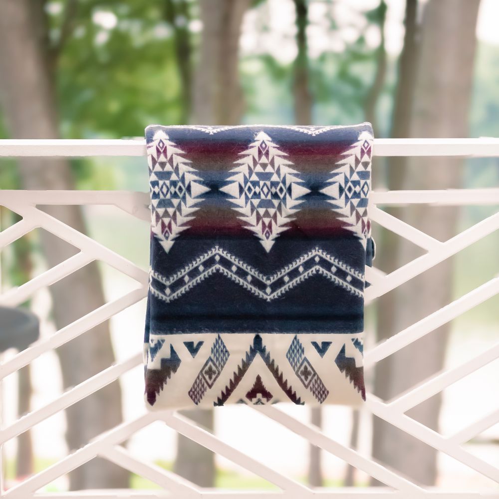 Yachana Reversible Alpaca Throw, Brown Red Wave