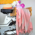 Kallpa Alpaca Throw, Faded Coral with Braided Fringe