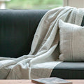 Allira Alpaca Throw, Gray and Ivory