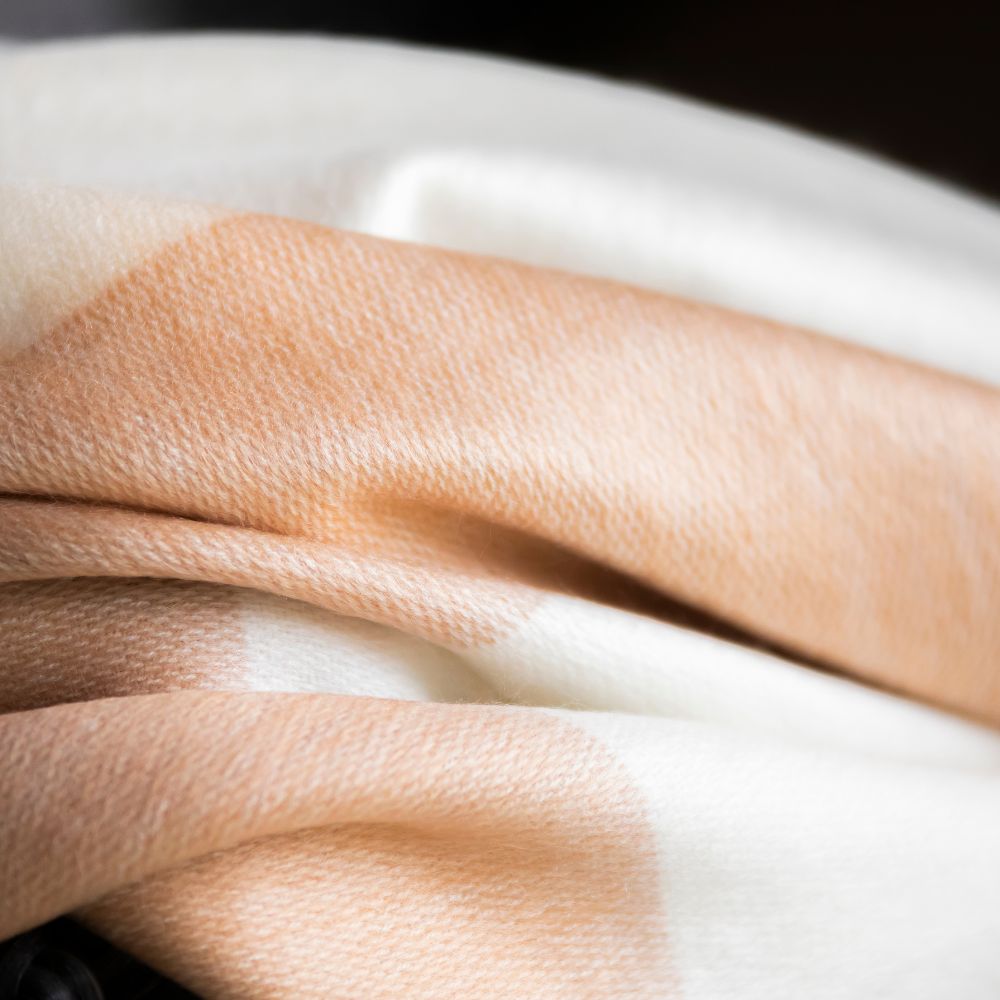 Kallpa Alpaca Throw, Apricot Mist, alternate view