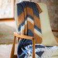Kallpa Alpaca Throw, Copper and Navy
