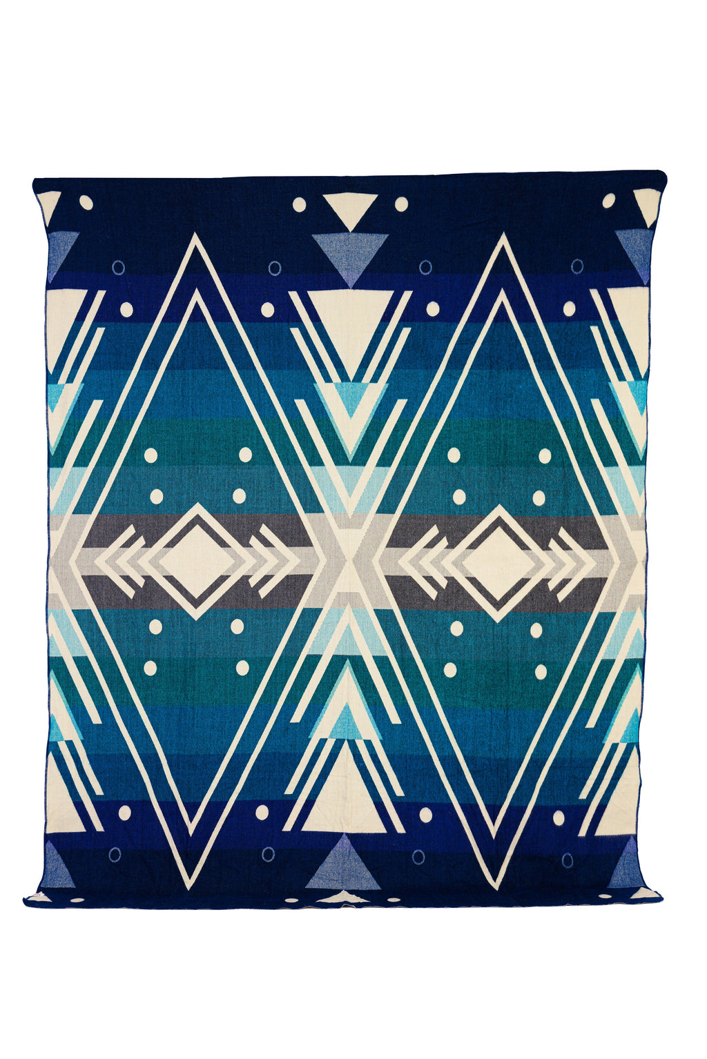 Yachana Reversible Alpaca Throw, Blue Chevron, alternate view