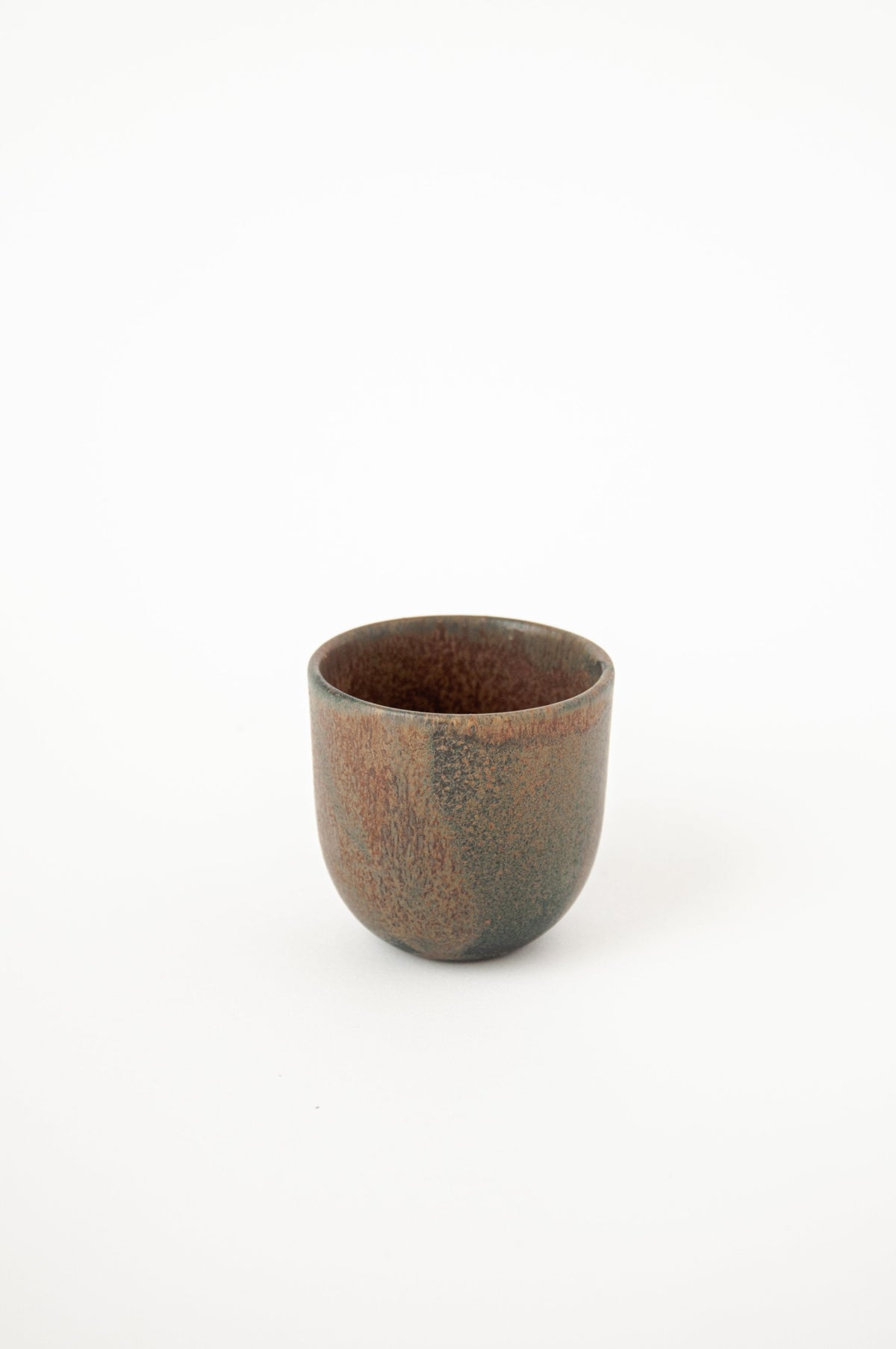 Rust Stoneware Espresso Cup, alternate view