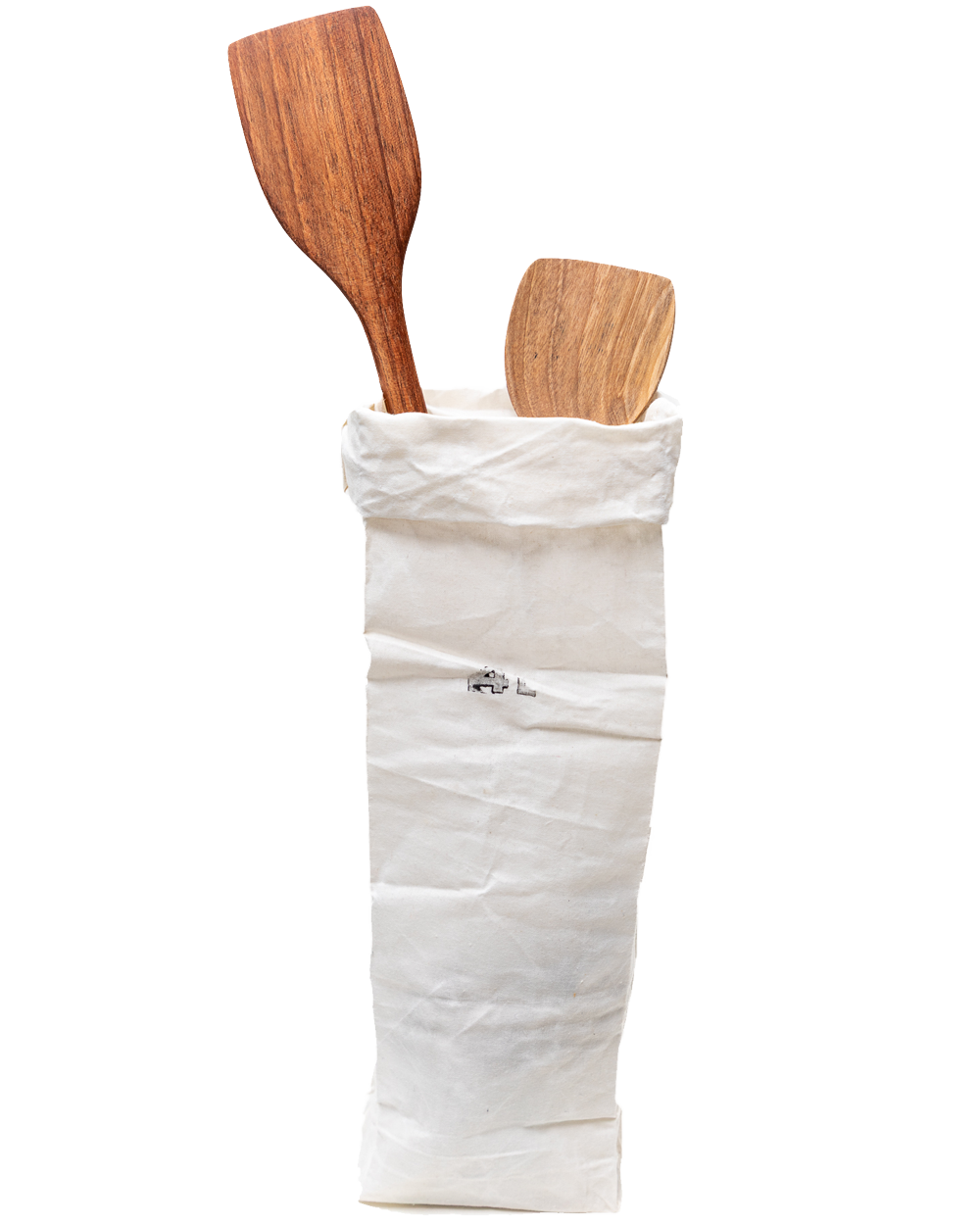 Hand-Carved Walnut Flat Spatula, detail view