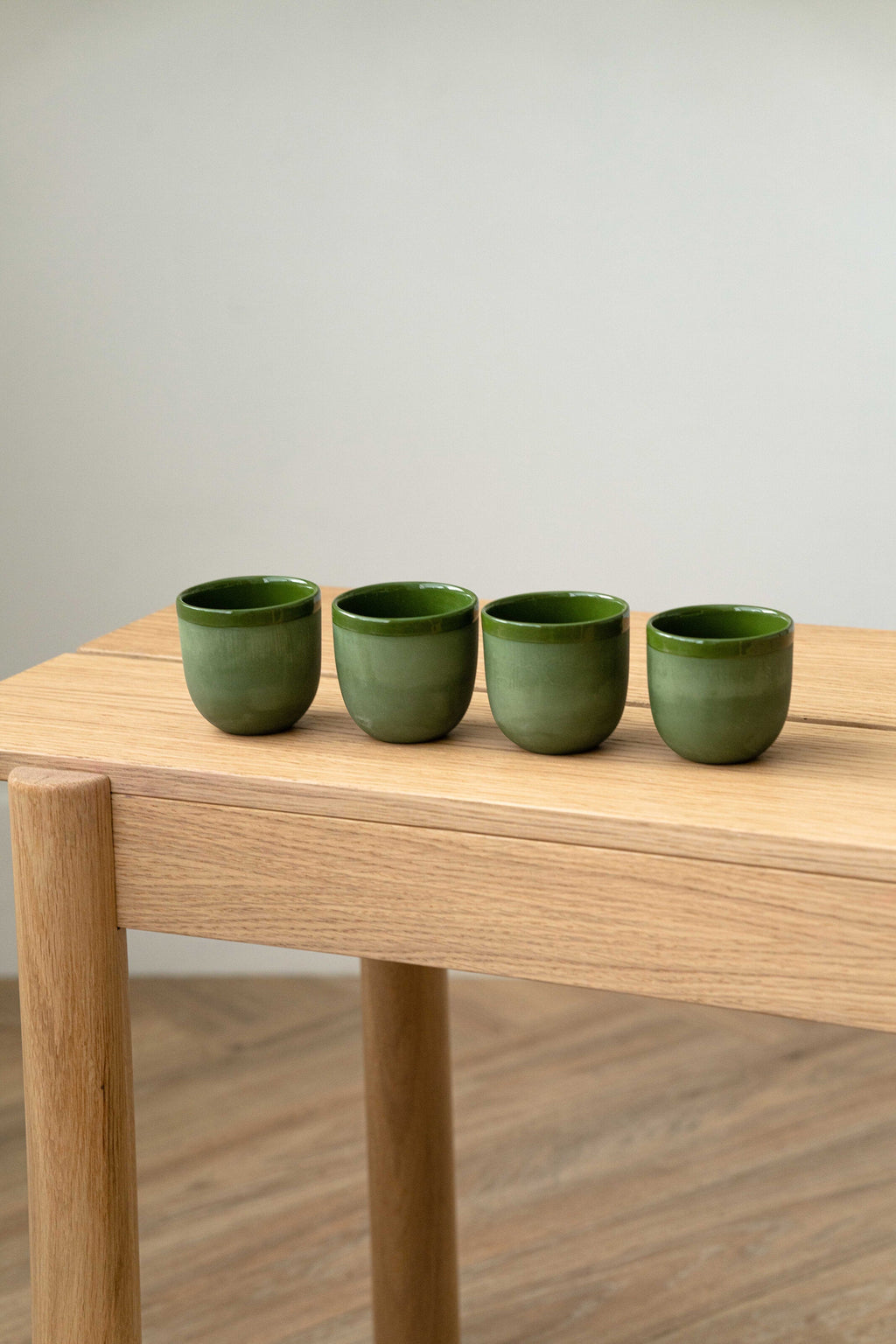 Handmade Porcelain Espresso Cup, Green