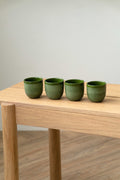 Handmade Porcelain Espresso Cup, Green