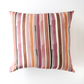 Hand-Painted Lisbon Stripe Linen Throw Pillow