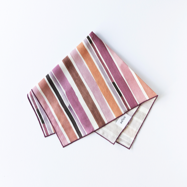Hand-Painted Lisbon Stripe Linen Dinner Napkin