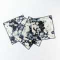 Hand-Painted Grey Marble Linen Napkins, Set of 4