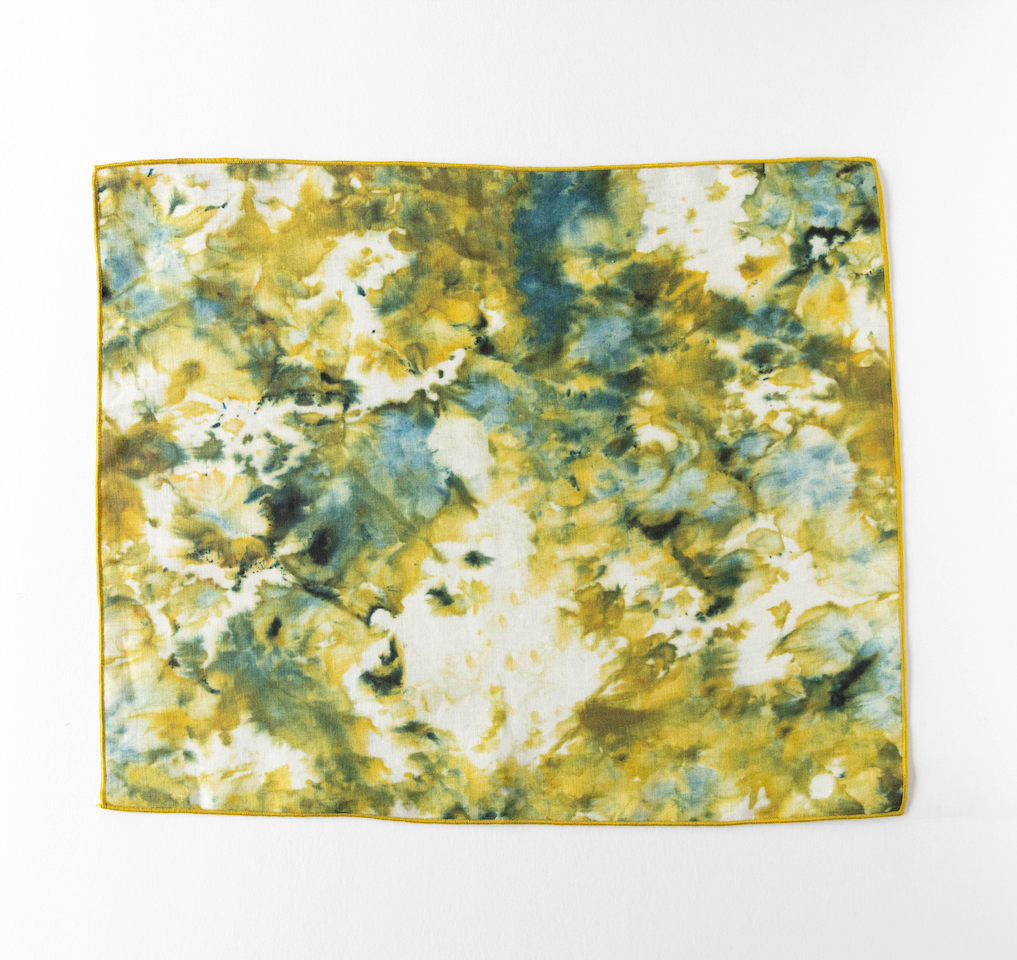 Hand-Painted Green Marble Linen Placemat