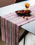 Hand-Painted Lisbon Stripe Linen Table Runner