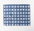 Blue Cross-Hatch Linen Placemat