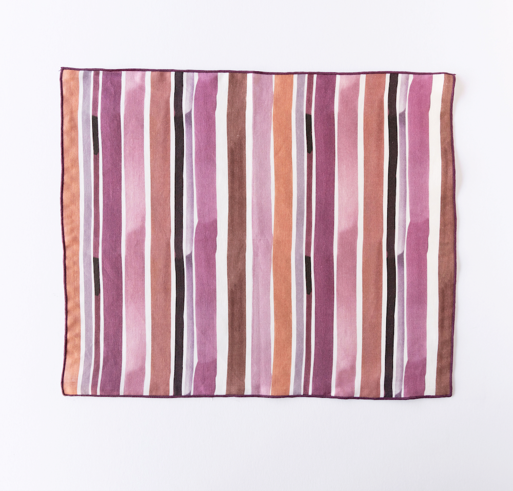 Hand-Painted Lisbon Stripe Linen Placemat