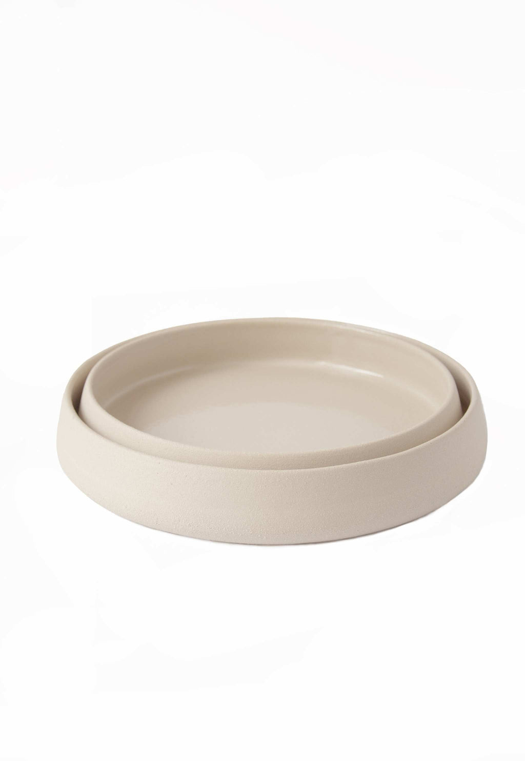 Exposed Clay Dinner Plate, High Sides, alternate view