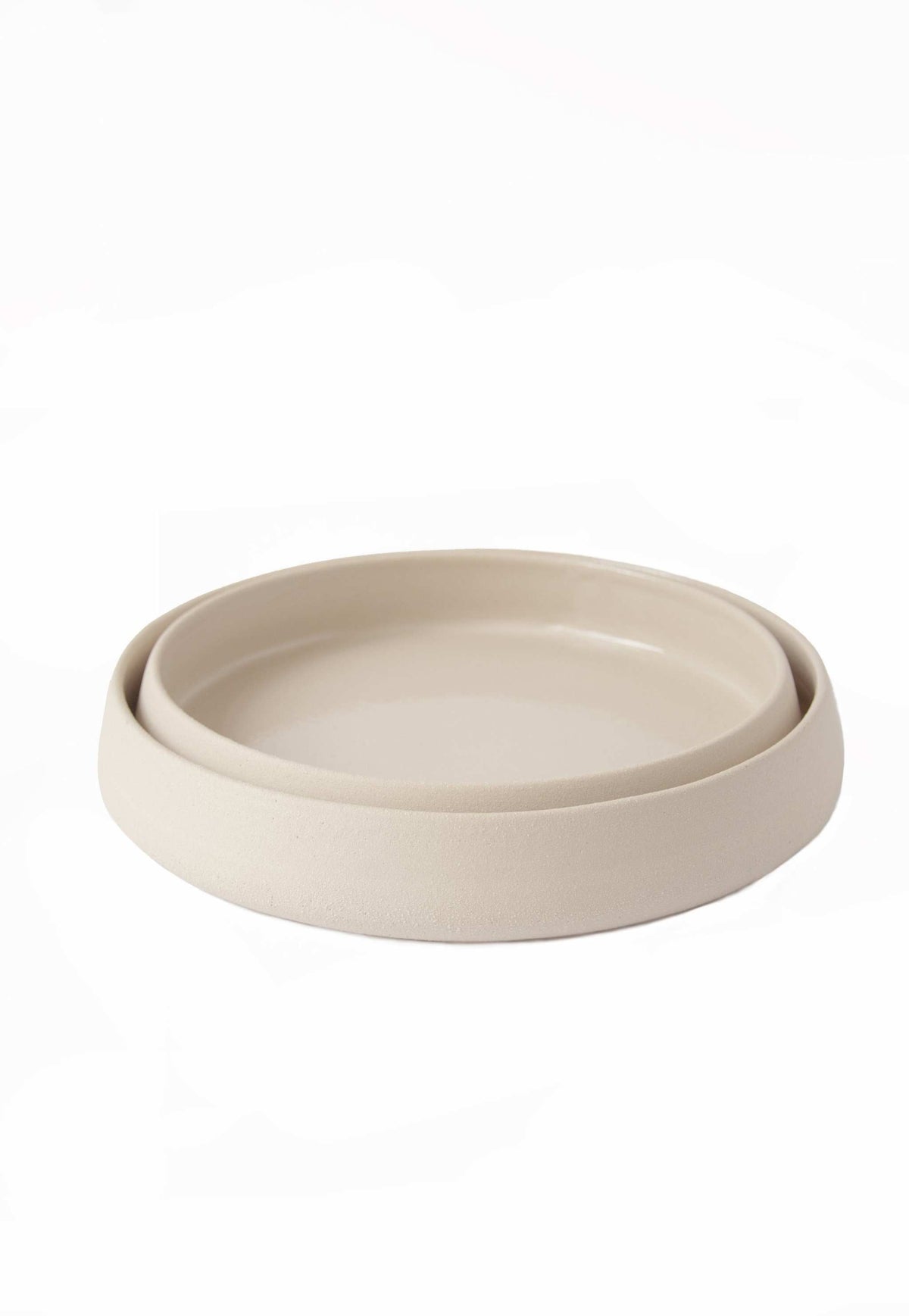 Exposed Clay Dinner Plate, High Sides, alternate view