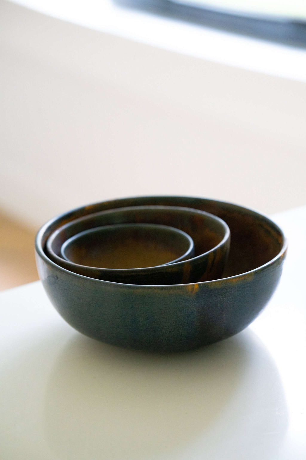 Rust Stoneware Nesting Bowl Set, view 5