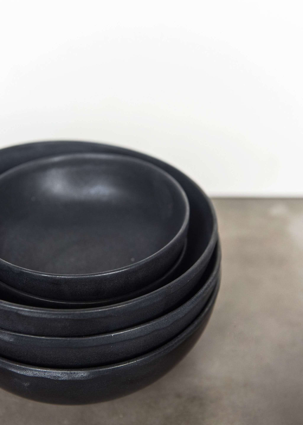 Black Matte Stoneware Mini Bowl, view 6